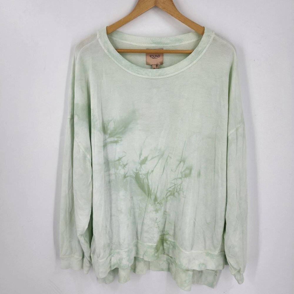 Found Timeless Mint Tie-Dye‎ Oversized Pullover Crewneck Sweatshirt Size XL NWT